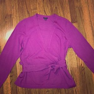 Ann Taylor magenta wrap sweater